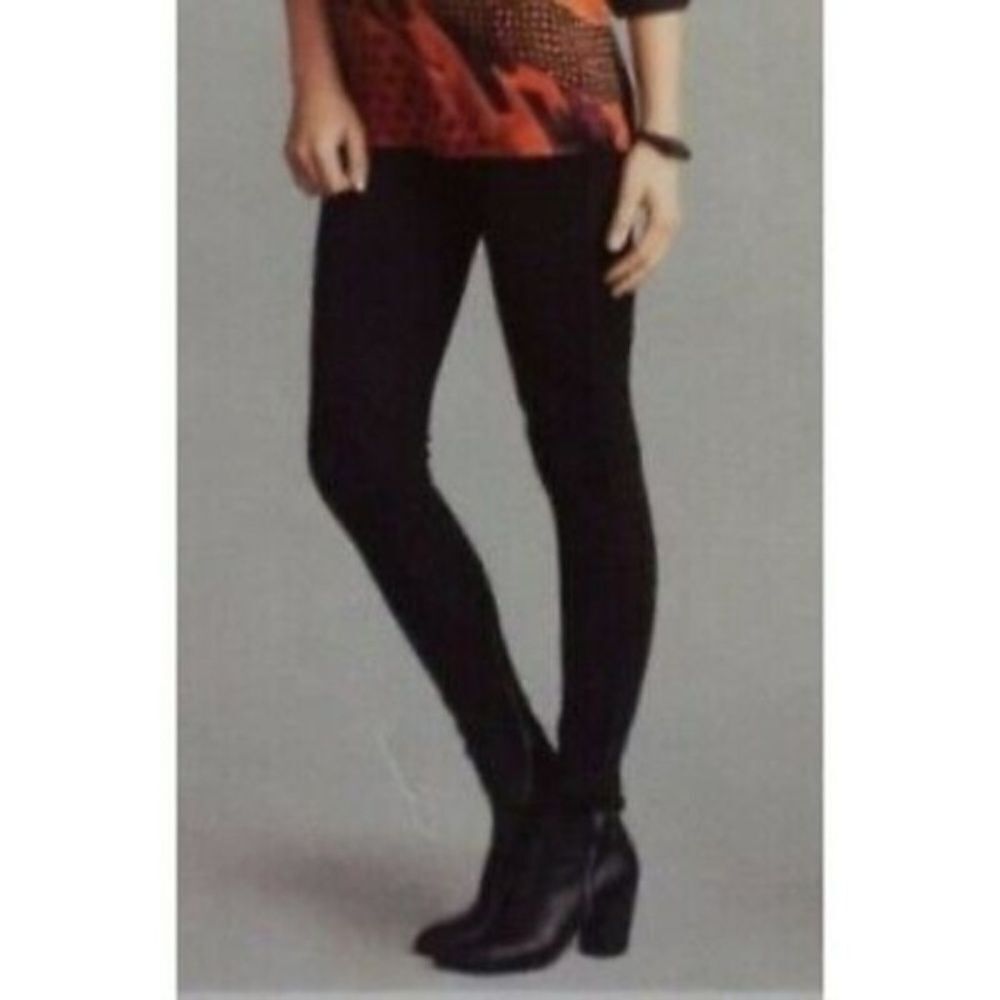 Cabi Midtown Black Ponte Zip Ankle Leggings Sz M
